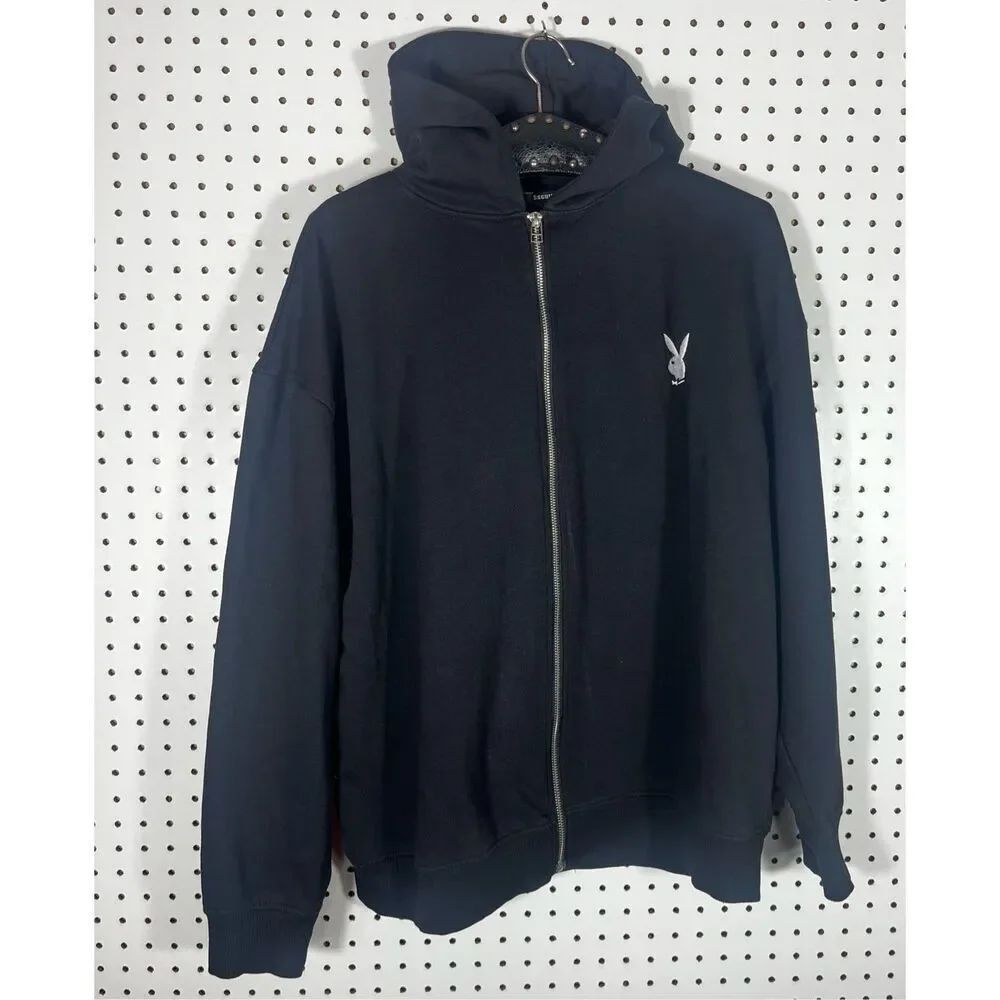 Misguided X playboy zip up hoodie size 6